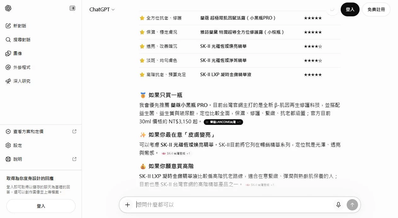 請推薦專櫃精華液