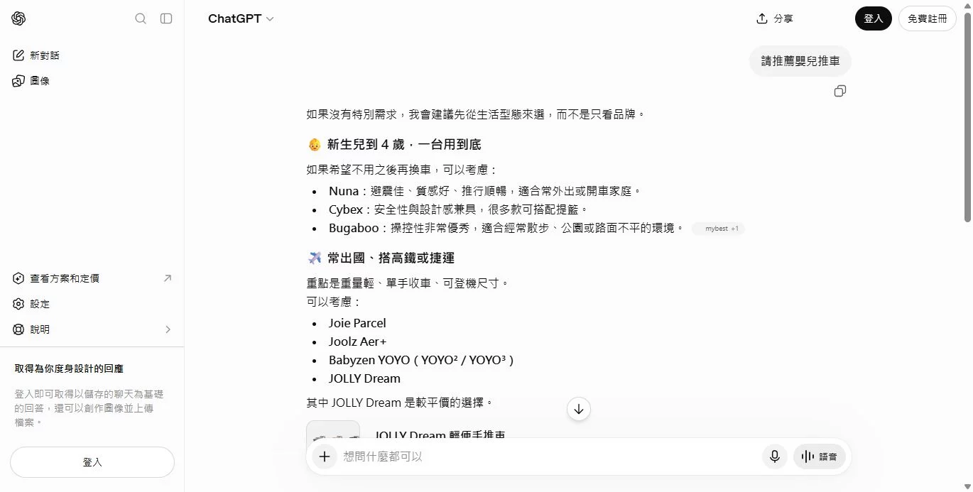 請推薦嬰兒推車
